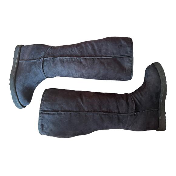 Madden Girl Swishin hidden wedge Black boots full back exposed zipper size 6.5 - Picture 4 of 16